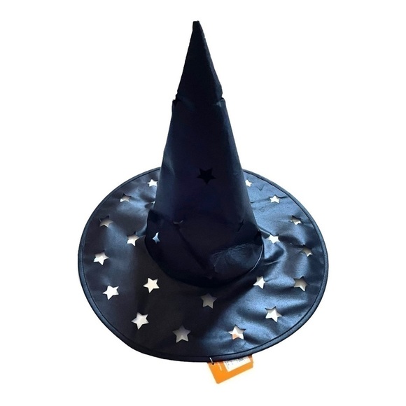 WITCH hat with star cutouts and ghost scarf bundle - Picture 6 of 7